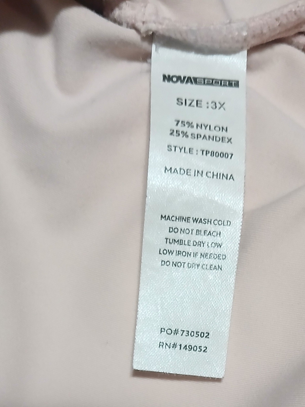 NovaSport 3X Long Sleeve Twist Back Active Crop Top Blush Pink Athleisure Yoga - Picture 7 of 7